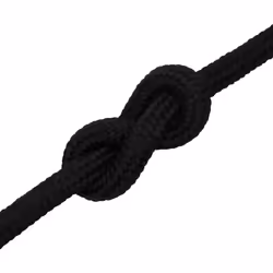 vidaXL Braided Boat Rope Polyester Sturdy Yacht Cable Black/White Multi Sizes - black, 20 mm/ 100 m - Additional view 4