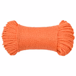 vidaXL Twisted Rope Garden Workshop Line Work Rope Boat Rope Polypropylene - orange, 3 mm/ 25 m - Additional view 2