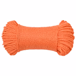 vidaXL Twisted Rope Garden Workshop Line Work Rope Boat Rope Polypropylene - Orange