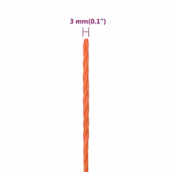 vidaXL Twisted Rope Garden Workshop Line Work Rope Boat Rope Polypropylene - Orange
