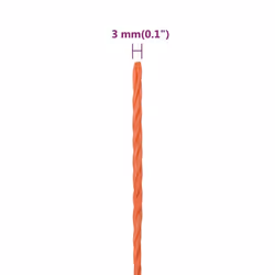 vidaXL Twisted Rope Garden Workshop Line Work Rope Boat Rope Polypropylene - orange, 3 mm/ 250 m - Additional view 5