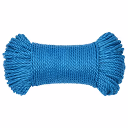 vidaXL Twisted Rope Garden Workshop Line Work Rope Boat Rope Polypropylene - Blue