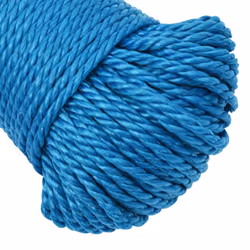vidaXL Twisted Rope Garden Workshop Line Work Rope Boat Rope Polypropylene - Blue - Additional view 4