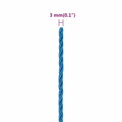 vidaXL Twisted Rope Garden Workshop Line Work Rope Boat Rope Polypropylene - Blue - Additional view 5