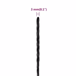 vidaXL Twisted Rope Garden Workshop Line Work Rope Boat Rope Polypropylene - black, 3 mm/ 100 m