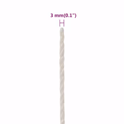 vidaXL Twisted Rope Garden Workshop Line Work Rope Boat Rope Polypropylene - White - Additional view 5