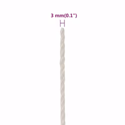 vidaXL Twisted Rope Garden Workshop Line Work Rope Boat Rope Polypropylene - white, 3 mm/ 250 m - Additional view 5