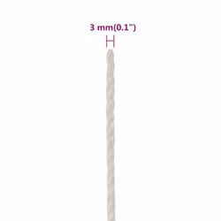 vidaXL Twisted Rope Garden Workshop Line Work Rope Boat Rope Polypropylene - white, 3 mm/ 500 m - Additional view 3