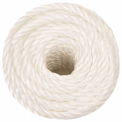 vidaXL Twisted Rope Garden Workshop Line Work Rope Boat Rope Polypropylene - white, 10 mm/ 500 m