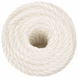 vidaXL Twisted Rope Garden Workshop Line Work Rope Boat Rope Polypropylene - white, 12 mm/ 500 m