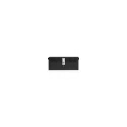 ) vidaXL Aluminium Box Trapezoid Storage Chest Trunk Organiser Toolbox Belt Box - Black, 50 x 20.5 x 15 cm (L x W x H