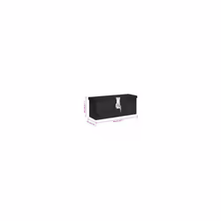 ) vidaXL Aluminium Box Trapezoid Storage Chest Trunk Organiser Toolbox Belt Box - Black, 50 x 20.5 x 15 cm (L x W x H - Additional view 7