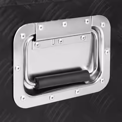 ) vidaXL Aluminium Box Trapezoid Storage Chest Trunk Organiser Toolbox Belt Box - Black, 70 x 31 x 27 cm (L x W x H - Additional view 6