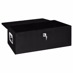 vidaXL Storage Box Black 80x39x30 cm Aluminium Storage Chest Bin Blanket Box - Additional view 4