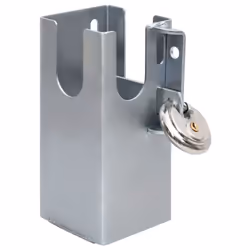 vidaXL Hitch Lock Silver 11x11x23.5 cm Steel Safe Trailer Coupling Lock Latch