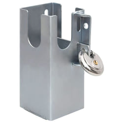 vidaXL Hitch Lock Silver 11x11x23.5 cm Steel Safe Trailer Coupling Lock Latch