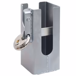vidaXL Hitch Lock Silver 11x11x23.5 cm Steel Safe Trailer Coupling Lock Latch