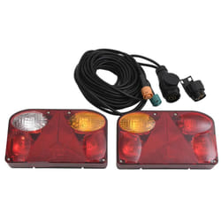 vidaXL 2x Trailer Lights Red 12V Motor Vehicle Light Classic Bulb/Led Bulb - 23 x 6 x 13 cm