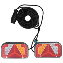 vidaXL 2x Trailer Lights Red 12V Motor Vehicle Light Classic Bulb/Led Bulb - 24 x 5 x 14.5 cm
