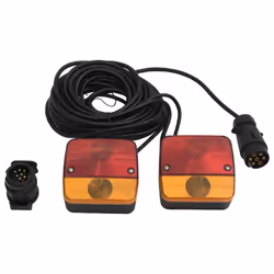 vidaXL 2x Trailer Lights Red 12V 10.5x5x9.5 cm/10.5x7.5x10 cm Classic/Led Bulb - classic bulb, 10.5 x 5 x 9.5 cm