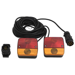 vidaXL 2x Trailer Lights Red 12V 10.5x5x9.5 cm/10.5x7.5x10 cm Classic/Led Bulb - classic bulb, 10.5 x 5 x 9.5 cm
