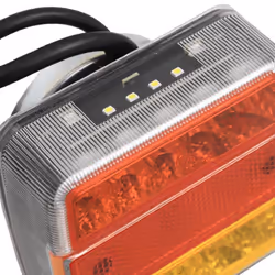 vidaXL 2x Trailer Lights Red 12V 10.5x5x9.5 cm/10.5x7.5x10 cm Classic/Led Bulb - led bulb, 10.5 x 7.5 x 10 cm - Additional view 4