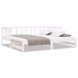 VidaXL 814665, Sofa bed, White, Pinewood, 1935 mm, 960 mm, 660 mm