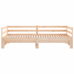 vidaXL Solid Wood Pine Pull-out Day Bed Guest Sofa Bed Furniture Multi Colours - natural - Additional view 5