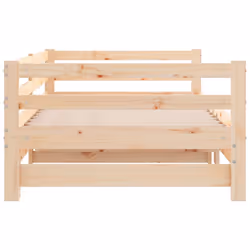 vidaXL Solid Wood Pine Pull-out Day Bed Guest Sofa Bed Furniture Multi Colours - natural - Additional view 6