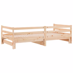 vidaXL Solid Wood Pine Pull-out Day Bed Guest Sofa Bed Furniture Multi Colours - natural - Additional view 7
