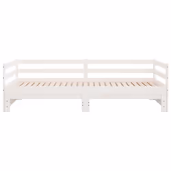 vidaXL Solid Wood Pine Pull-out Day Bed Guest Sofa Bed Furniture Multi Colours - white - Additional view 5