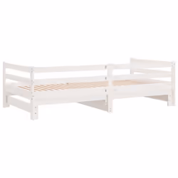 vidaXL Solid Wood Pine Pull-out Day Bed Guest Sofa Bed Furniture Multi Colours - white - Additional view 7