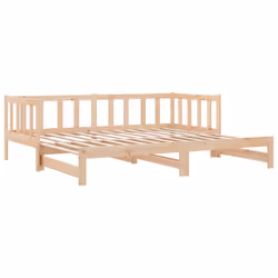 vidaXL Solid Wood Pine Pull-out Day Bed 2x(80x200) cm Guest Occasional Bed - Additional view 10