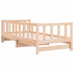 vidaXL Solid Wood Pine Pull-out Day Bed 2x(80x200) cm Guest Occasional Bed - Additional view 7
