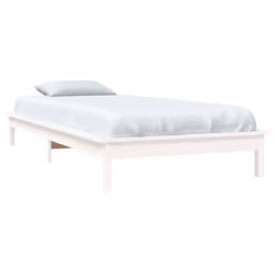 vidaXL Solid Wood Pine Bed Frame Wooden Bedstead Bed Base Multi Colours/Sizes - white, 90 x 200 cm