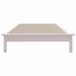 vidaXL Solid Wood Pine Bed Frame Wooden Bedstead Bed Base Multi Colours/Sizes - white, 90 x 200 cm - Additional view 5