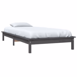 vidaXL Solid Wood Pine Bed Frame Wooden Bedstead Bed Base Multi Colours/Sizes - grey, 100 x 200 cm