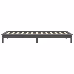 vidaXL Solid Wood Pine Bed Frame Wooden Bedstead Bed Base Multi Colours/Sizes - grey, 100 x 200 cm - Additional view 6
