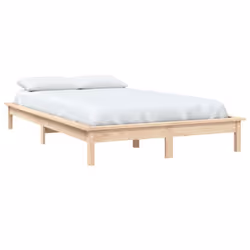vidaXL Solid Wood Pine Bed Frame Wooden Bedstead Bed Base Multi Colours/Sizes - brown, 120 x 200 cm - Additional view 3