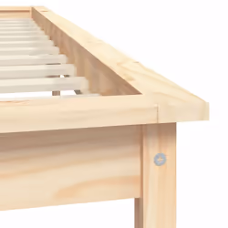 vidaXL Solid Wood Pine Bed Frame Wooden Bedstead Bed Base Multi Colours/Sizes - brown, 120 x 200 cm - Additional view 7