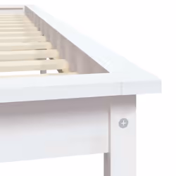 vidaXL Solid Wood Pine Bed Frame Wooden Bedstead Bed Base Multi Colours/Sizes - white, 120 x 200 cm - Additional view 8