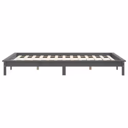 vidaXL Solid Wood Pine Bed Frame Wooden Bedstead Bed Base Multi Colours/Sizes - grey, 120 x 200 cm - Additional view 6