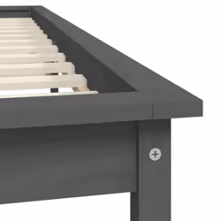 vidaXL Solid Wood Pine Bed Frame Wooden Bedstead Bed Base Multi Colours/Sizes - grey, 120 x 200 cm - Additional view 7