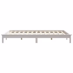 vidaXL Solid Wood Pine Bed Frame Wooden Bedstead Bed Base Multi Colours/Sizes - white, 140 x 200 cm - Additional view 6