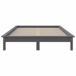 vidaXL Solid Wood Pine Bed Frame Wooden Bedstead Bed Base Multi Colours/Sizes - grey, 150 x 200 cm - Additional view 5
