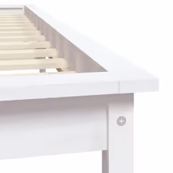 vidaXL Solid Wood Pine Bed Frame Wooden Bedstead Bed Base Multi Colours/Sizes - white, 160 x 200 cm - Additional view 7