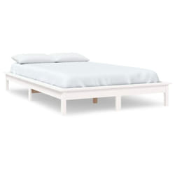 vidaXL Solid Wood Pine Bed Frame Wooden Bedstead Bed Base Multi Colours/Sizes - white, 180 x 200 cm
