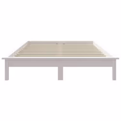 vidaXL Solid Wood Pine Bed Frame Wooden Bedstead Bed Base Multi Colours/Sizes - white, 180 x 200 cm - Additional view 5