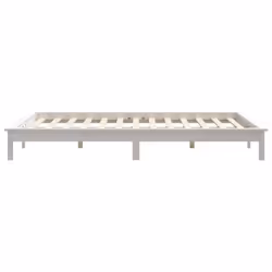 vidaXL Solid Wood Pine Bed Frame Wooden Bedstead Bed Base Multi Colours/Sizes - white, 180 x 200 cm - Additional view 6