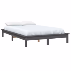 vidaXL Solid Wood Pine Bed Frame Wooden Bedstead Bed Base Multi Colours/Sizes - grey, 200 x 200 cm - Additional view 3